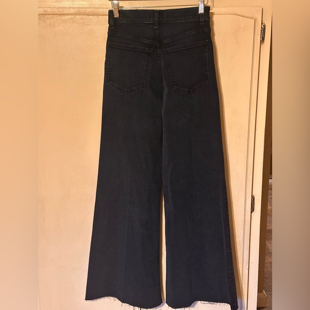 MADEWELL Tall Flared Wide-Leg Crop Jeans - Dark Blue NWT - Picture 16 of 16